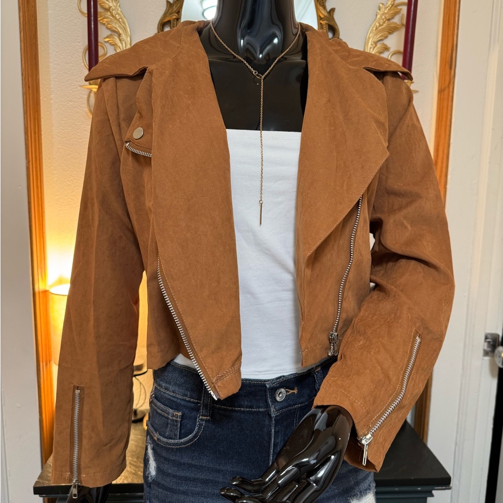 Brown Suede Women's Jacket